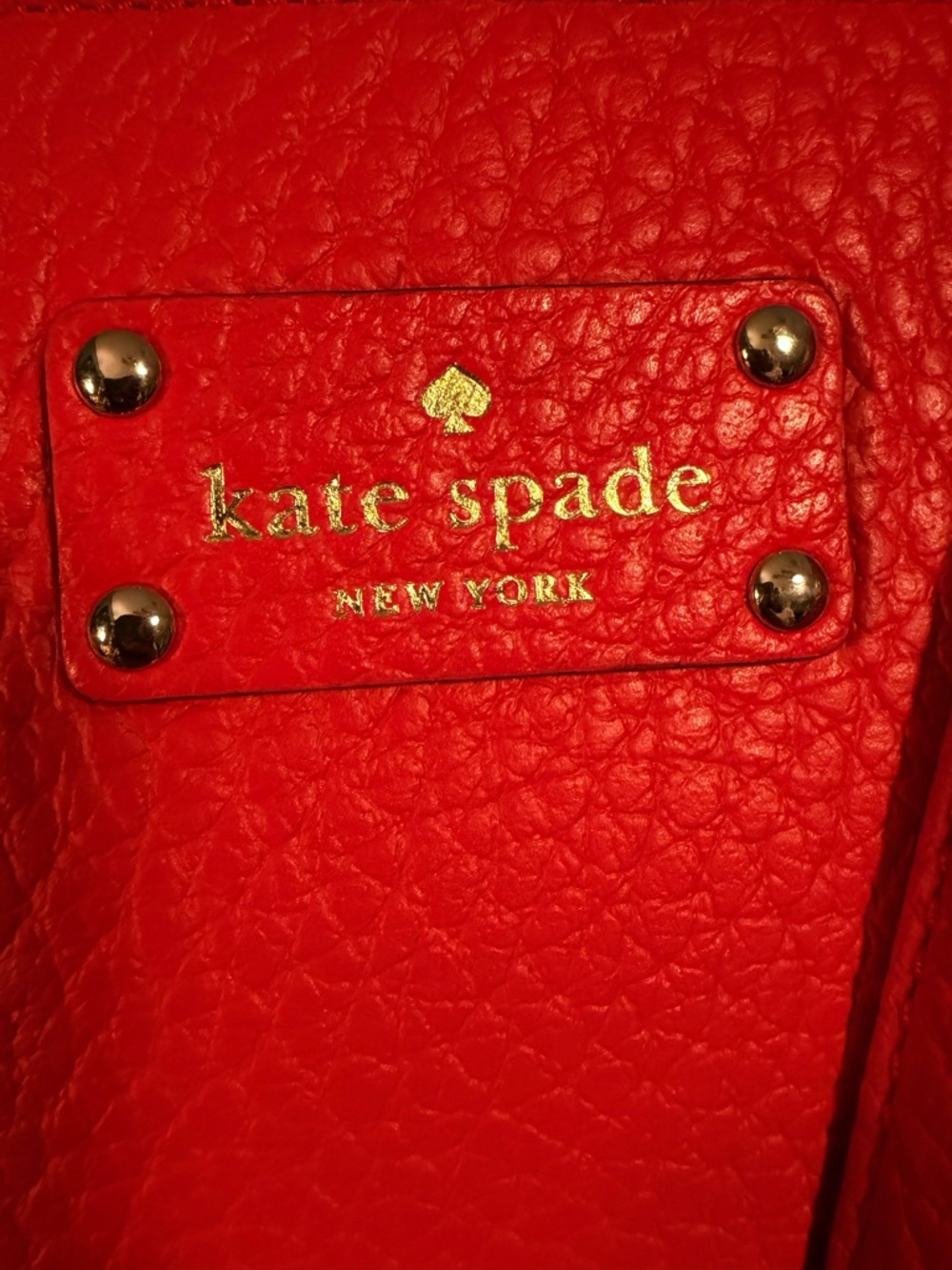 kate spade Red Pebbled Leather Crossbody with Gold Hardware - Picture 2 of 5
